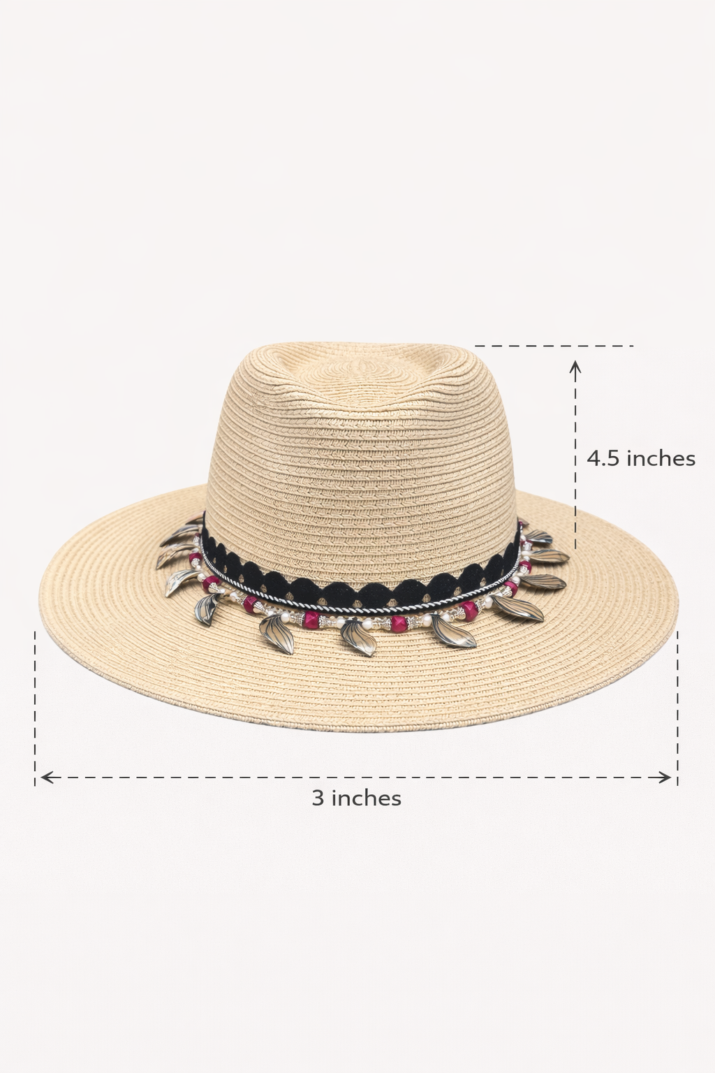 Hot Girl Shade — handcrafted straw fedora by Left Turn Hat Co, alternate angle
