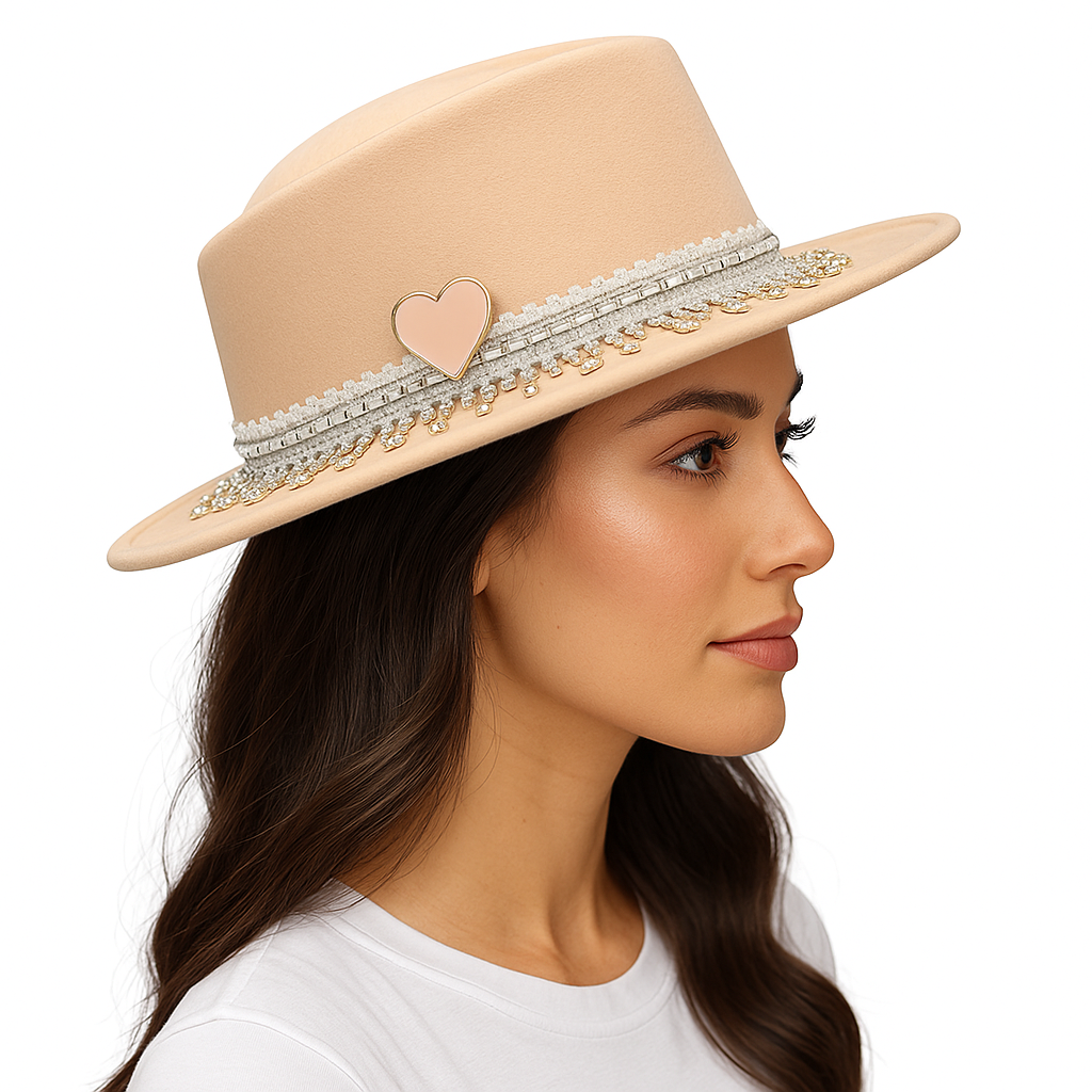 I'm All In! — wool felt fedora by Left Turn Hat Co, alternate angle