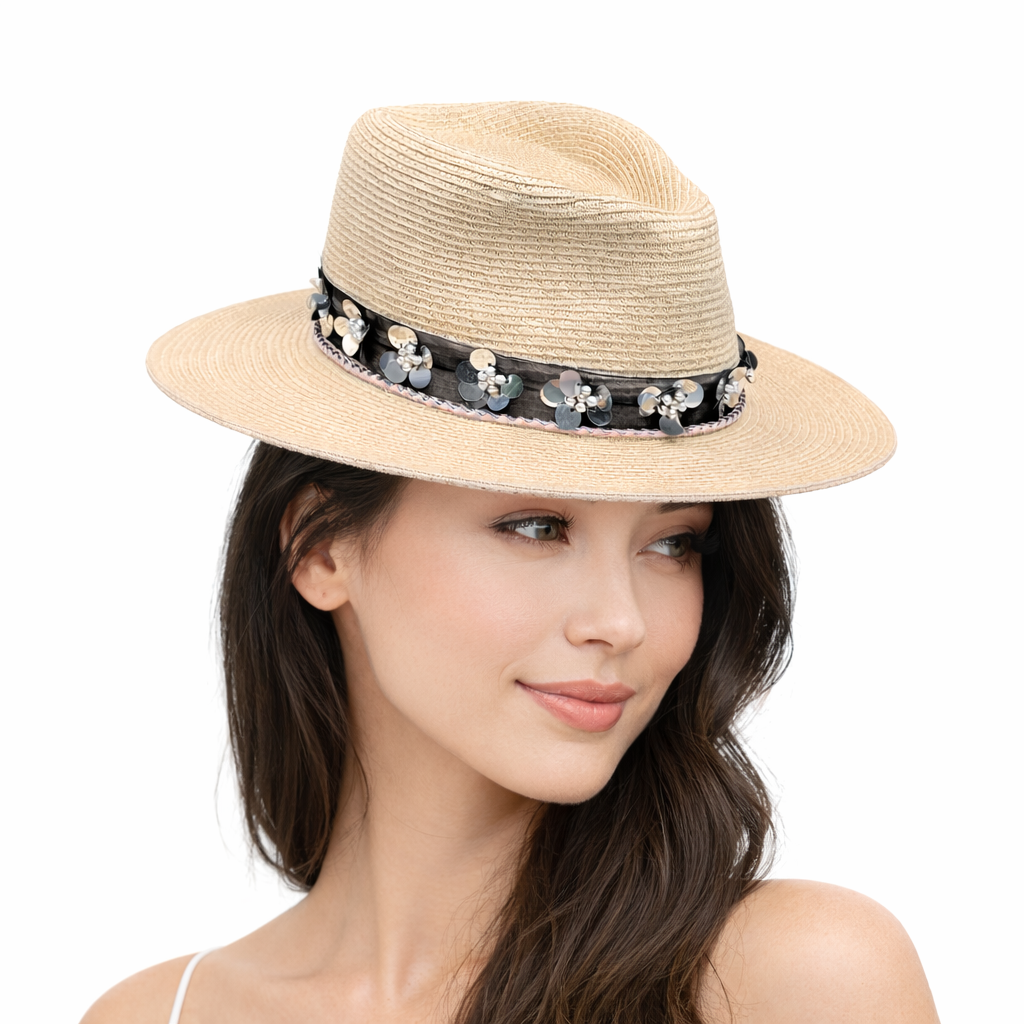DayDreamer — handcrafted straw fedora by Left Turn Hat Co, side profile