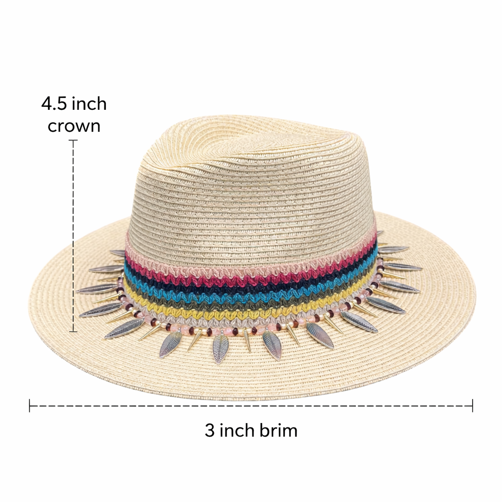 It's Summer Somewhere — handcrafted straw fedora by Left Turn Hat Co, alternate angle