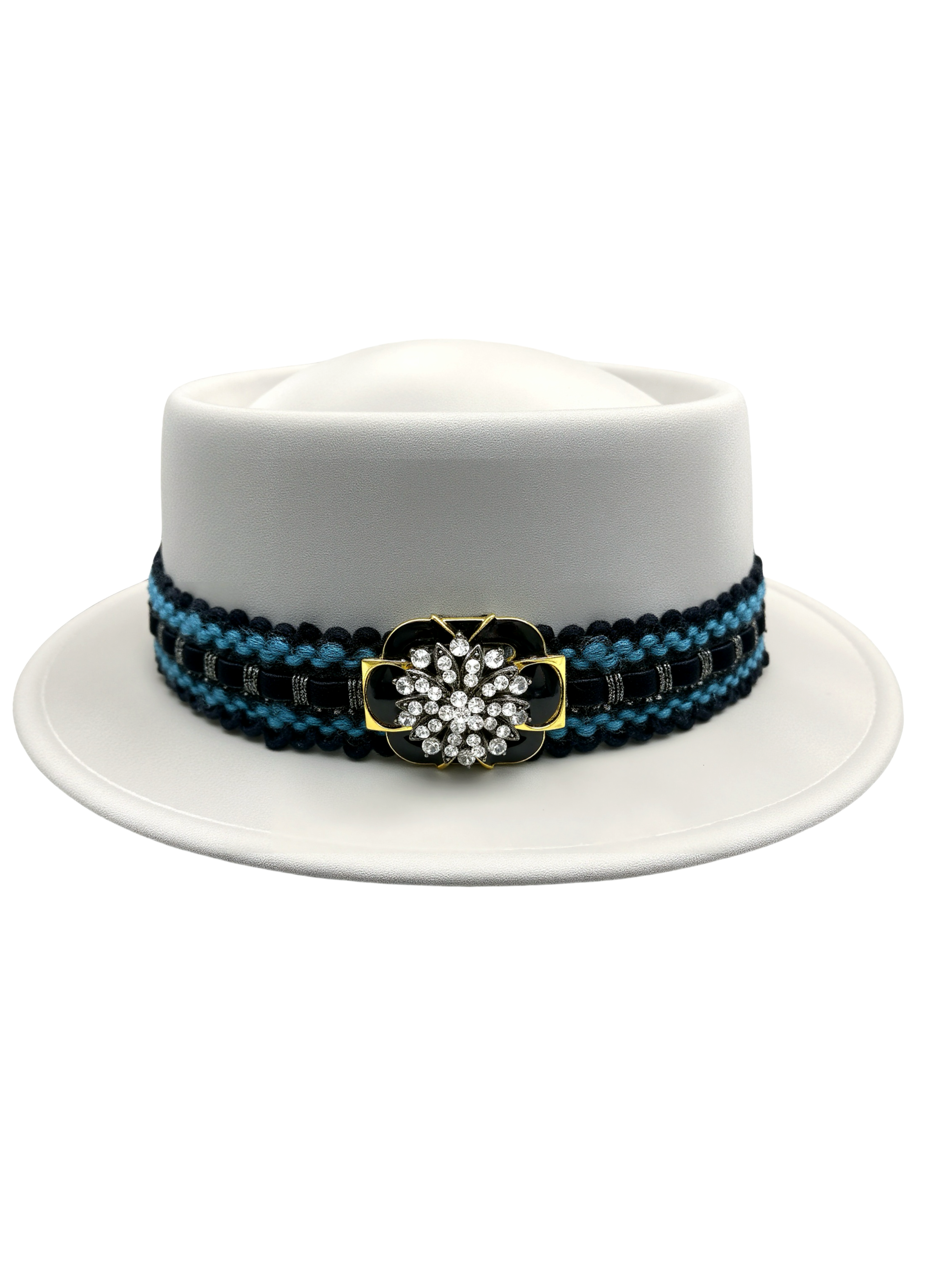 Better Late Than Never — wool felt fedora by Left Turn Hat Co, band detail close-up