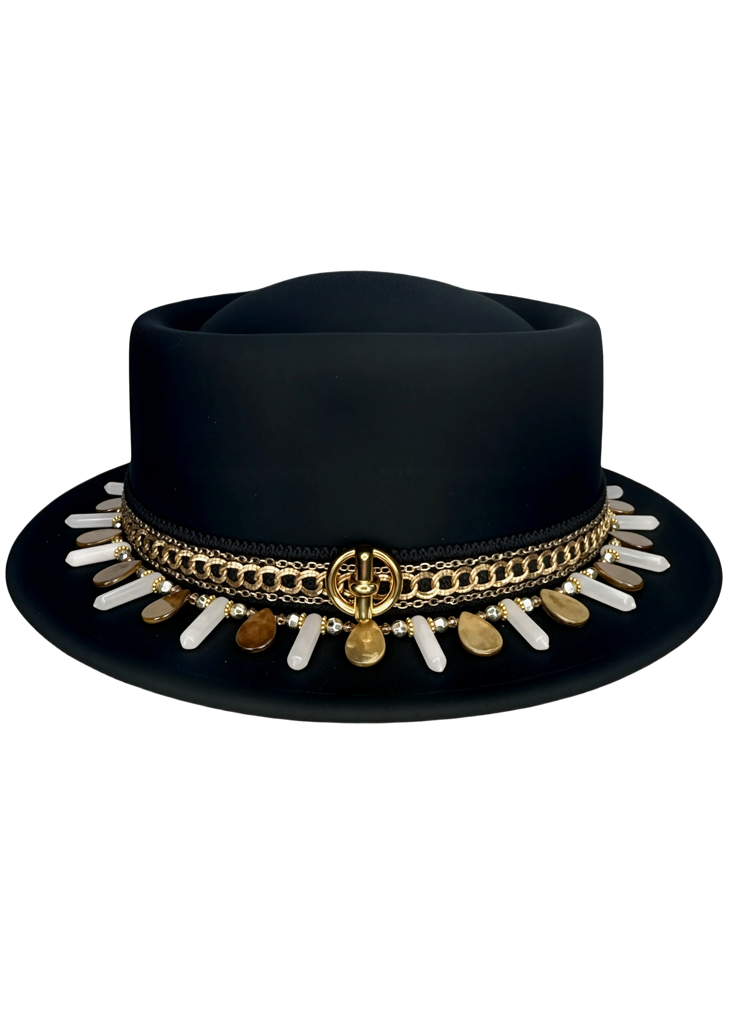 Check Me Out — wool felt fedora by Left Turn Hat Co, side profile