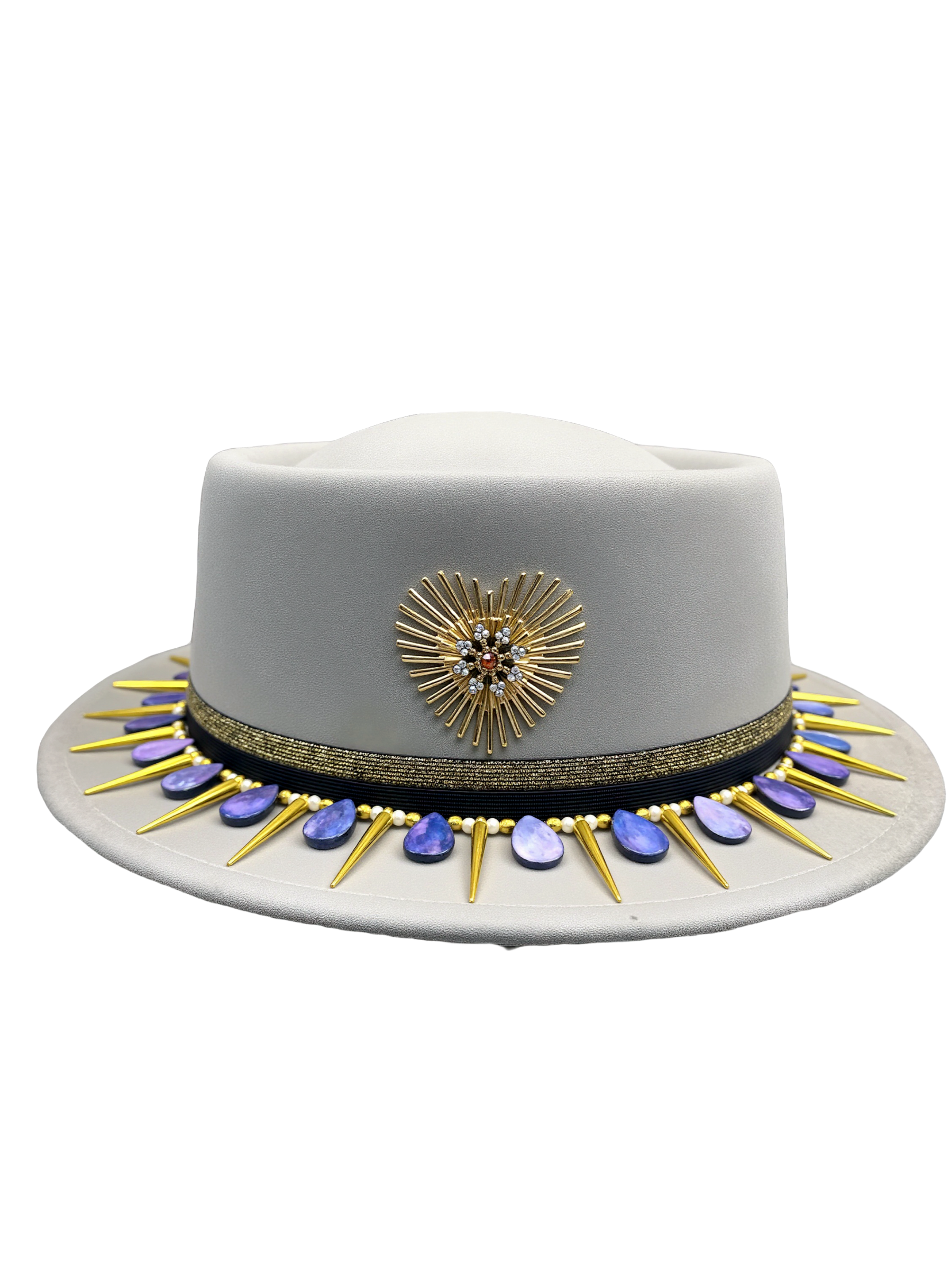 Drunk In Love — wool felt fedora by Left Turn Hat Co, band detail close-up