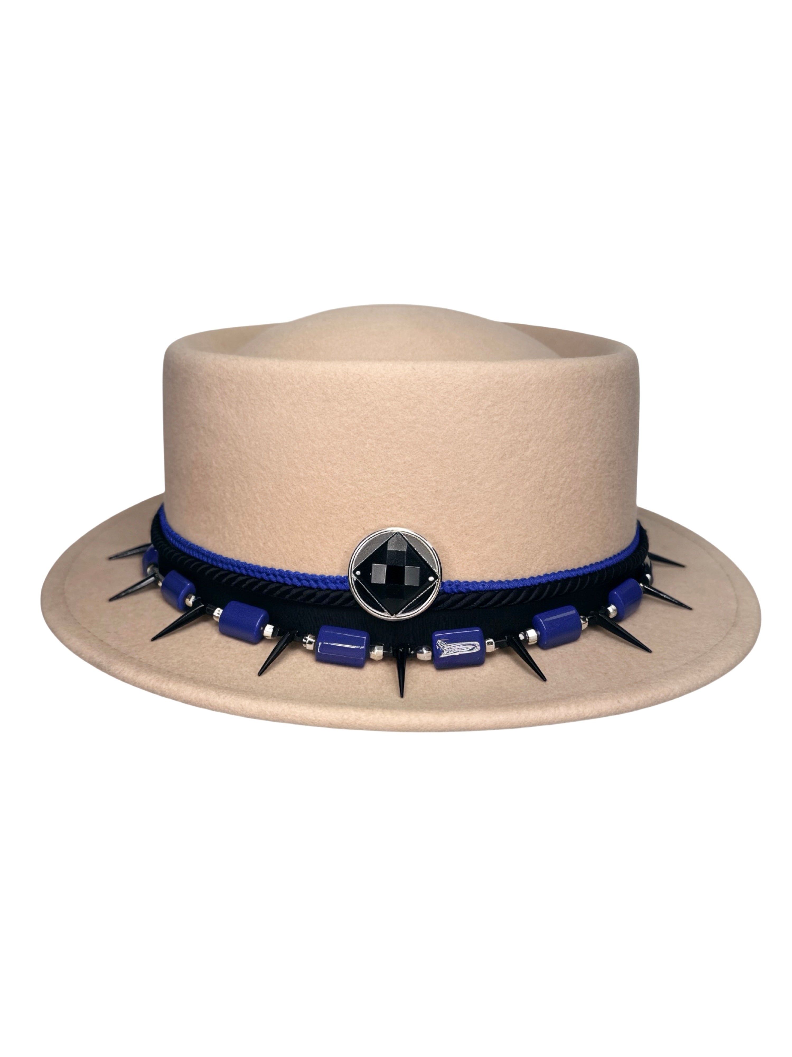 Zero Fear — wool felt fedora by Left Turn Hat Co, side profile
