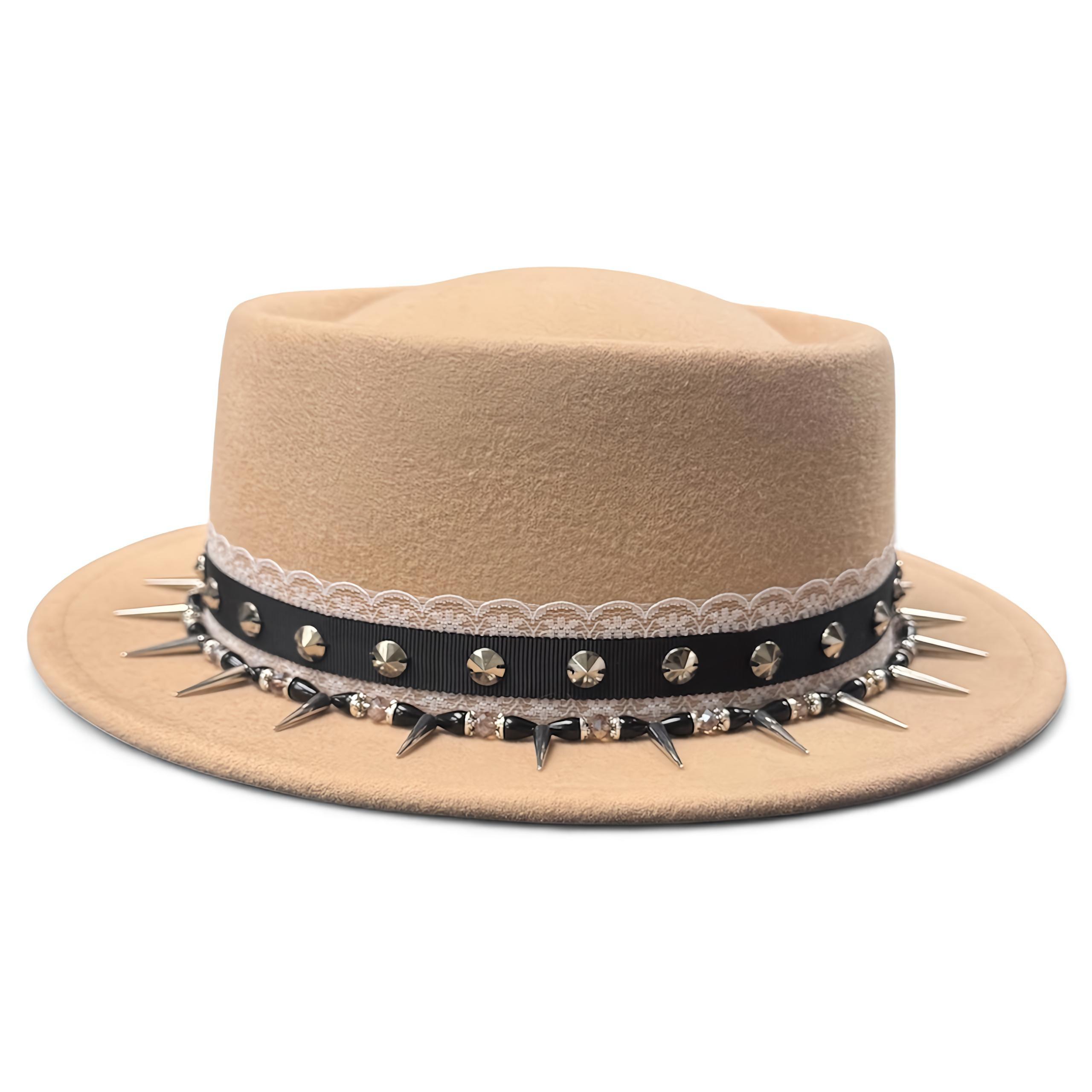 Wild Card — wool felt fedora by Left Turn Hat Co, band detail close-up