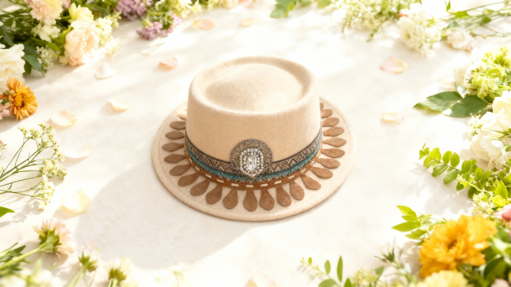 Present Moment — wool felt fedora by Left Turn Hat Co, alternate angle