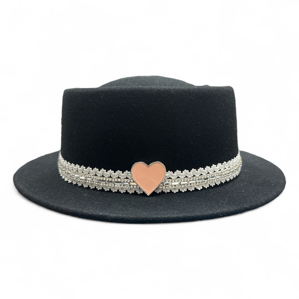 All In — wool felt fedora by Left Turn Hat Co, front view