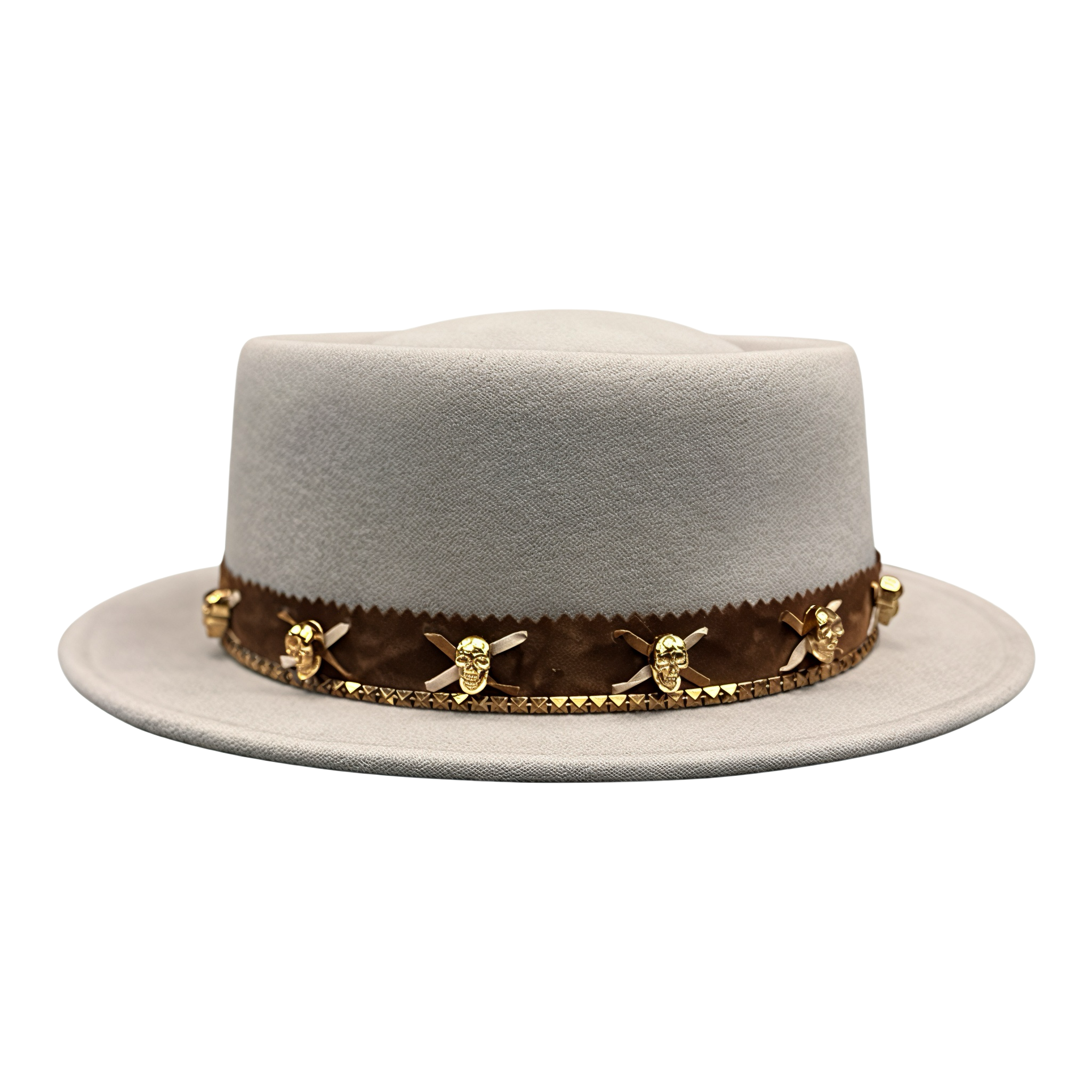 Dance With Danger — wool felt fedora by Left Turn Hat Co, side profile