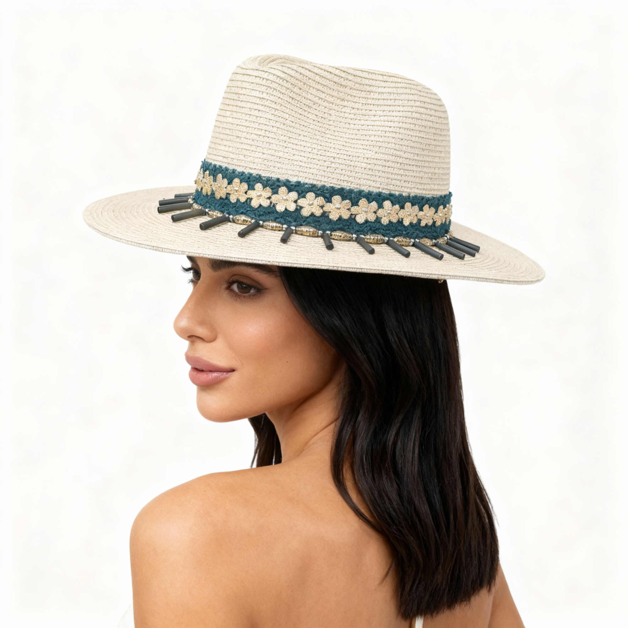 Different On Purpose — handcrafted straw fedora by Left Turn Hat Co, side profile