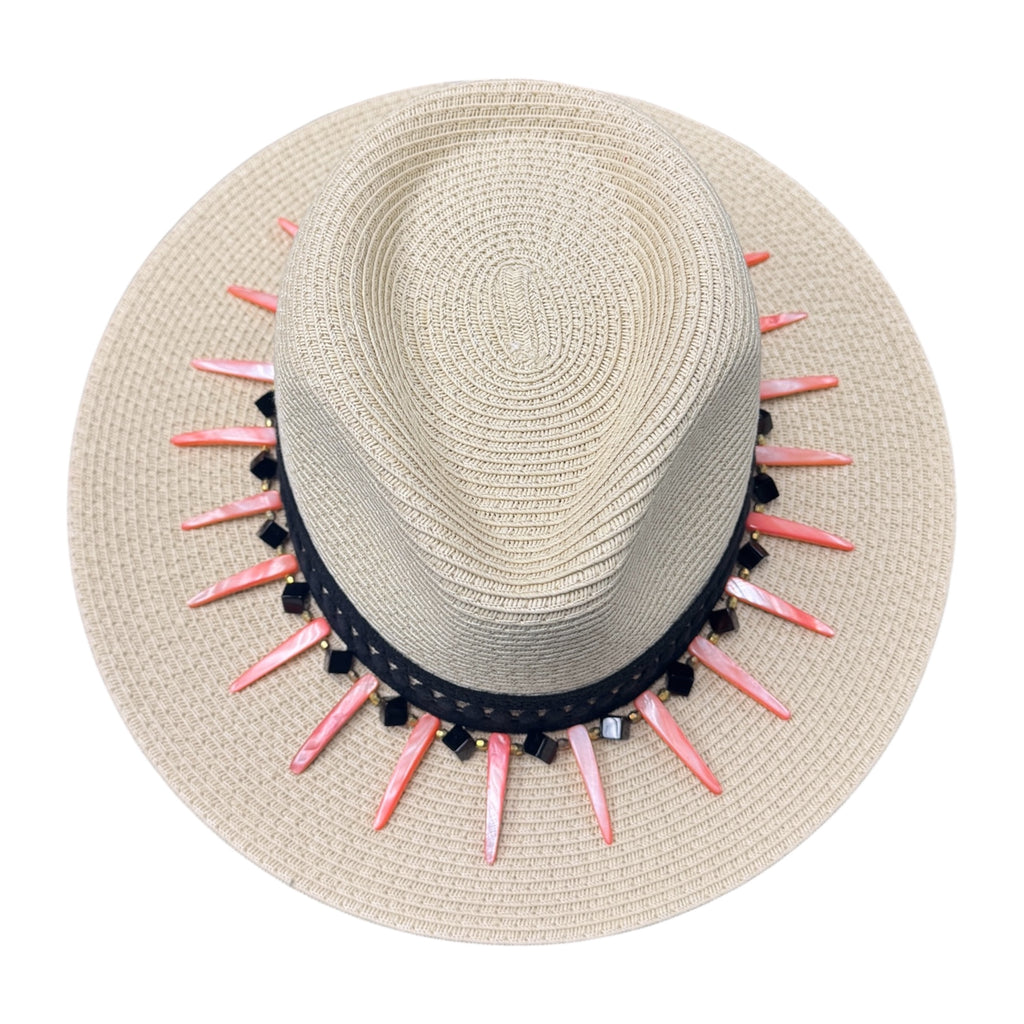 Handle With Attitude — wool felt fedora by Left Turn Hat Co, band detail close-up