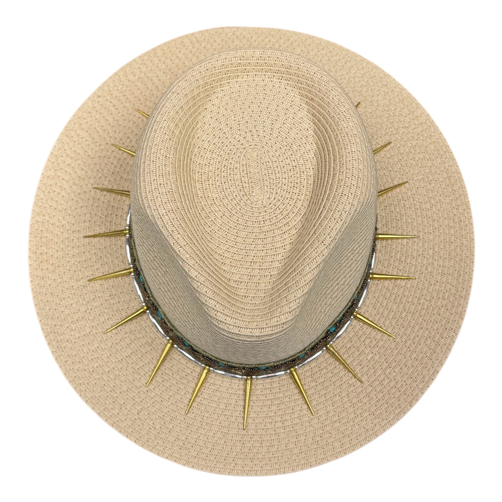 Sweet But Sharp — handcrafted straw fedora by Left Turn Hat Co, lifestyle shot