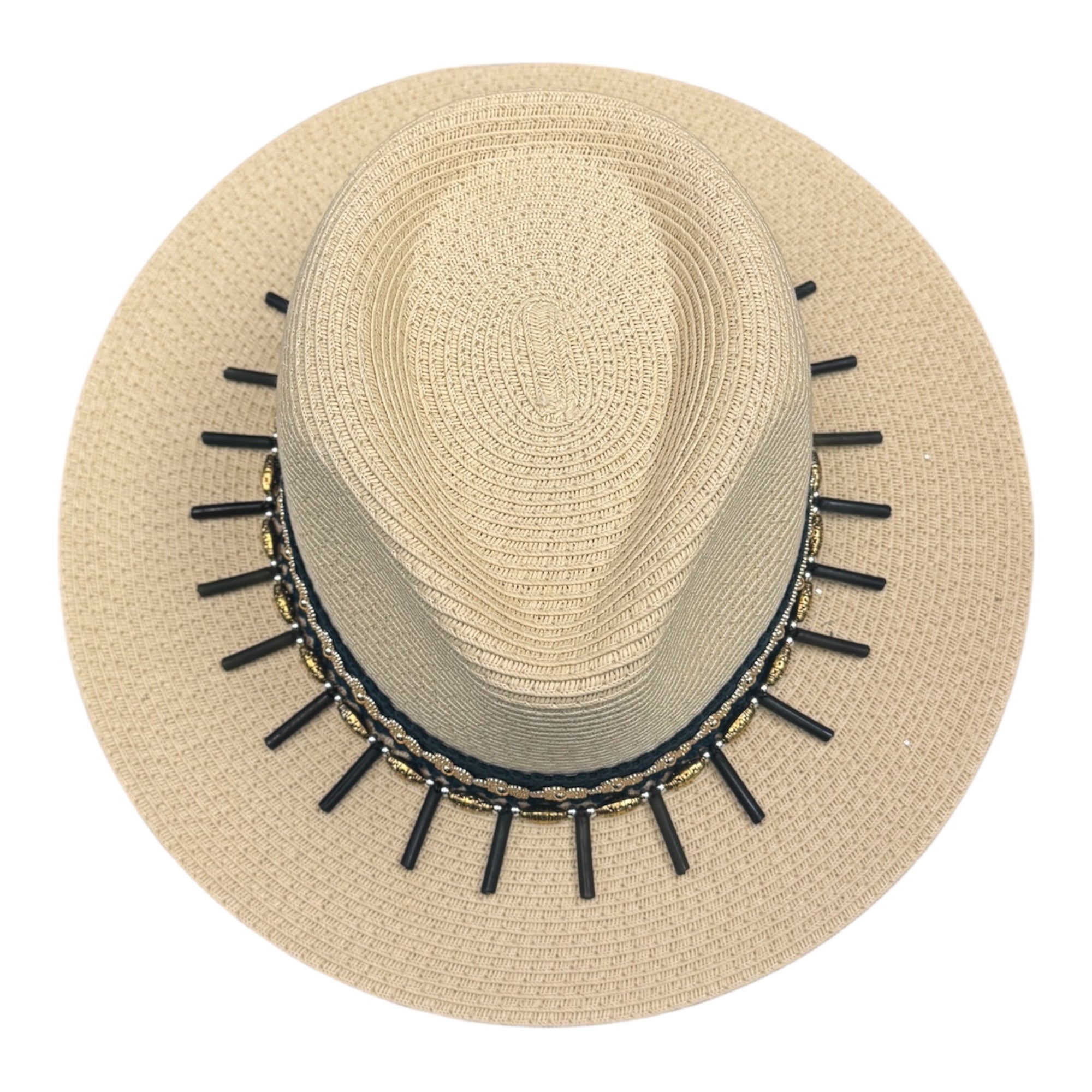 Different On Purpose — handcrafted straw fedora by Left Turn Hat Co, styled on model