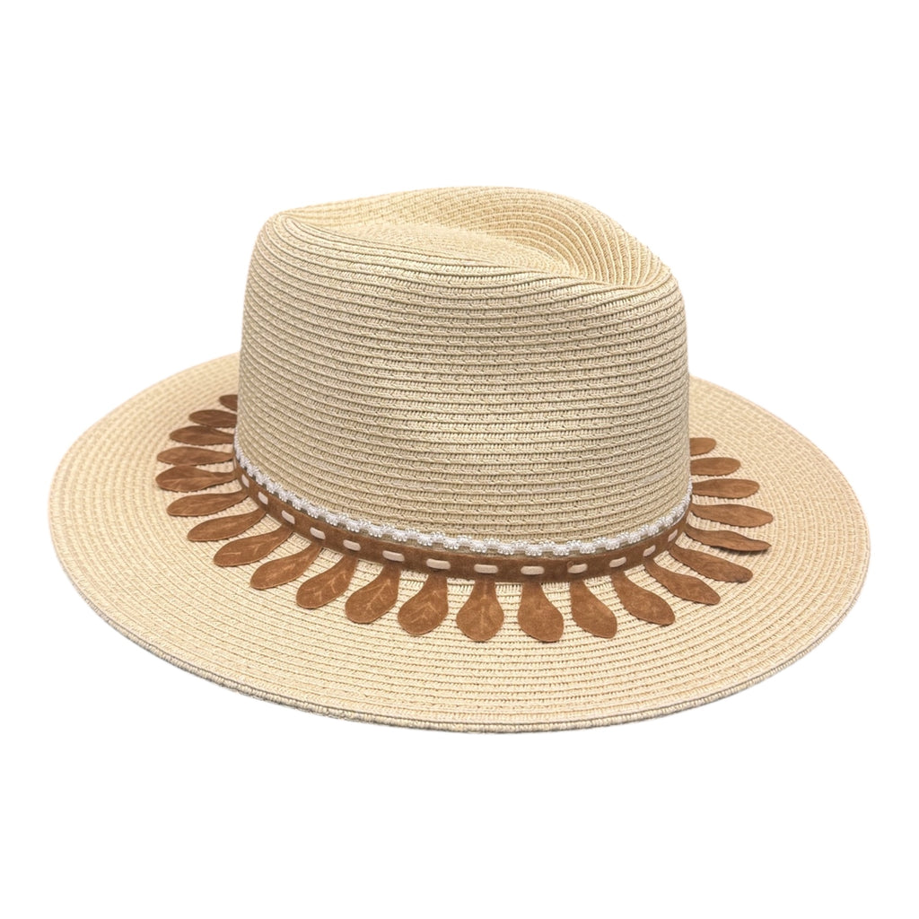 Kiss The Sky — handcrafted straw fedora by Left Turn Hat Co, side profile