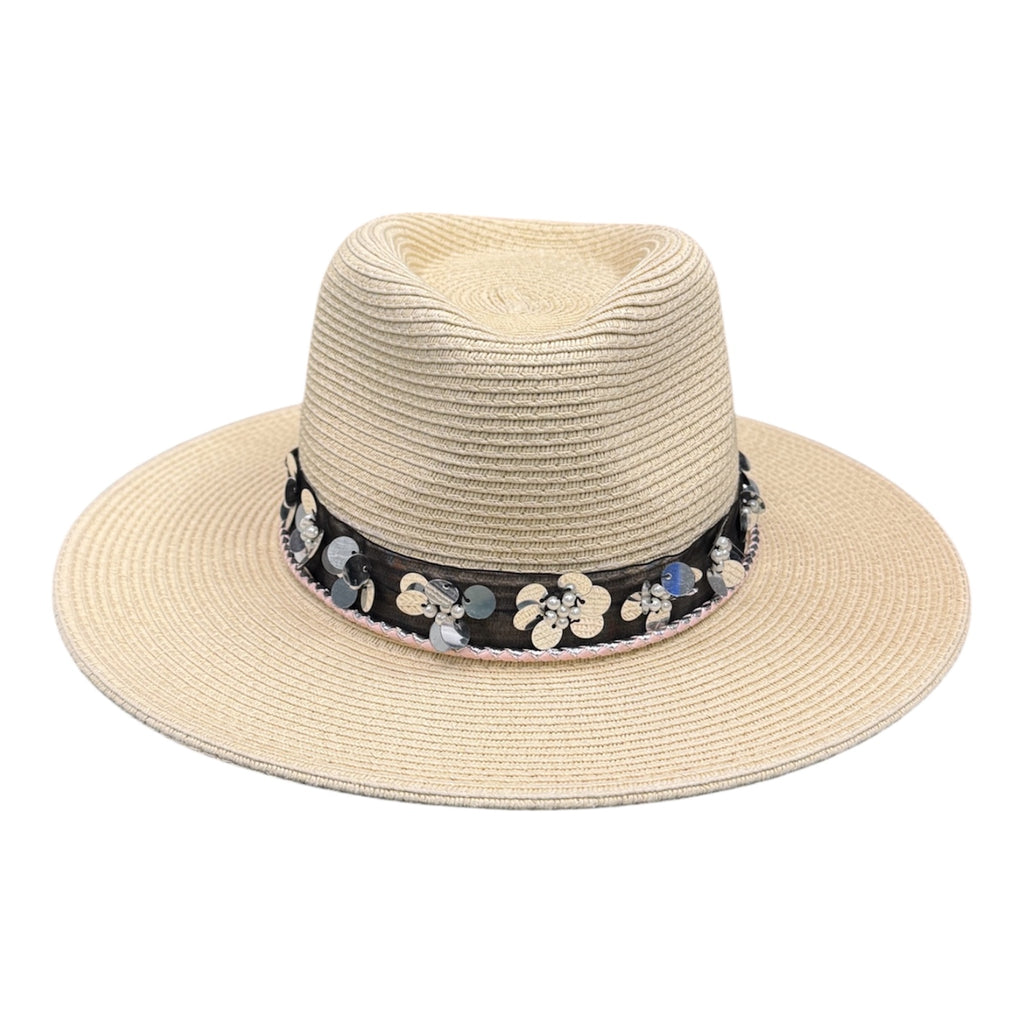 DayDreamer — handcrafted straw fedora by Left Turn Hat Co, front view