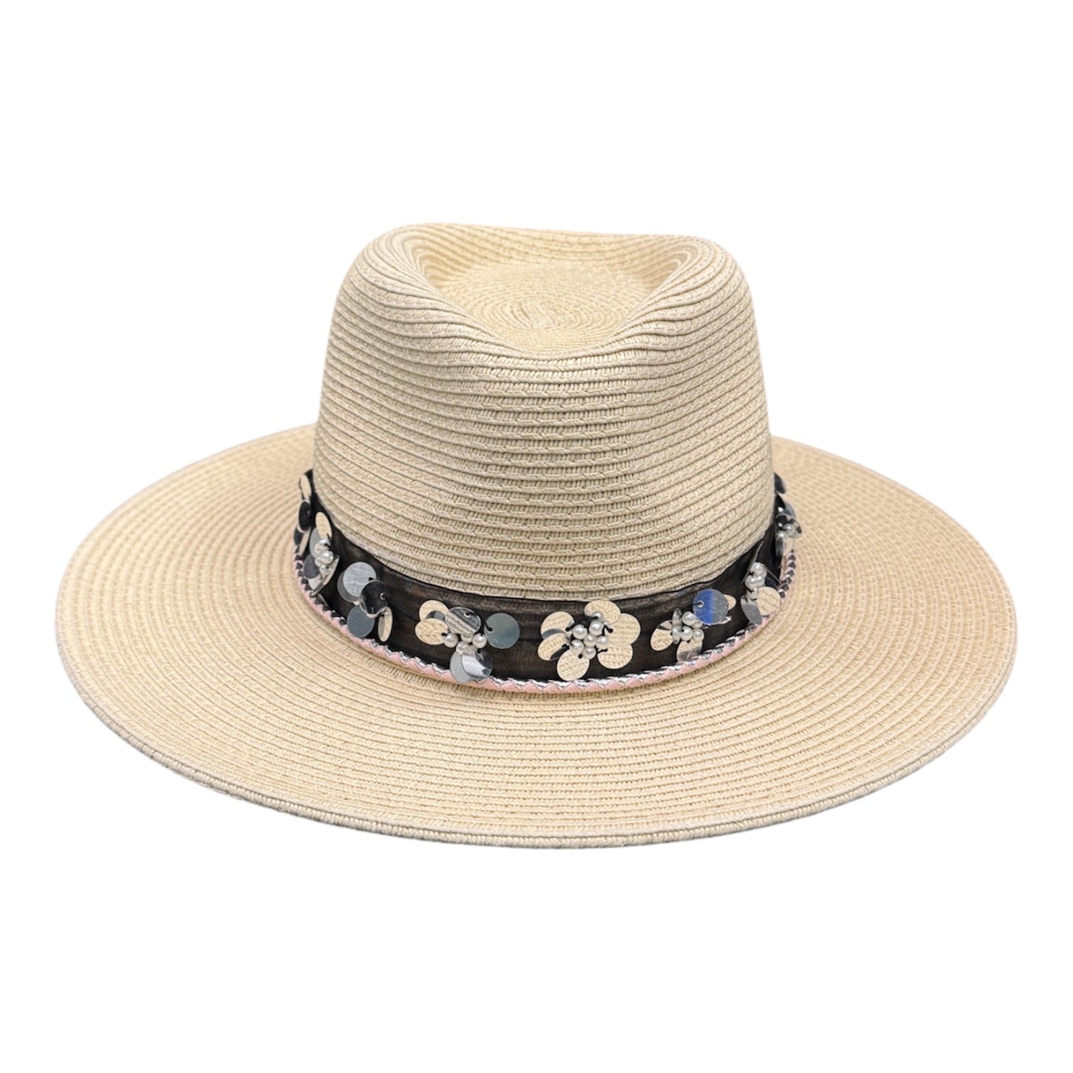 DayDreamer — handcrafted straw fedora by Left Turn Hat Co, front view