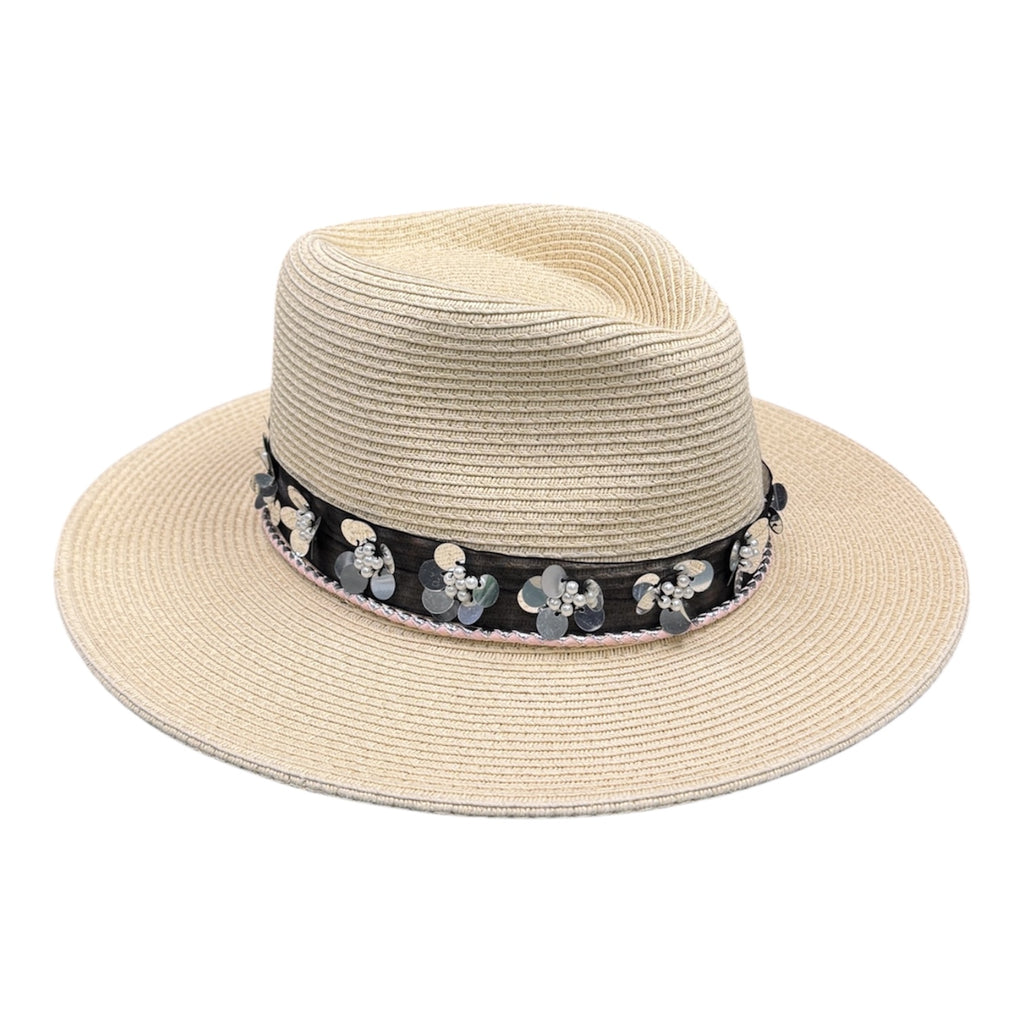 DayDreamer — handcrafted straw fedora by Left Turn Hat Co, band detail close-up