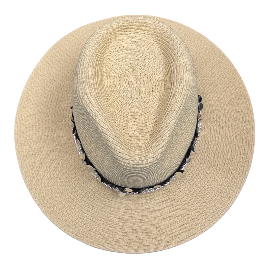 DayDreamer — handcrafted straw fedora by Left Turn Hat Co, styled on model
