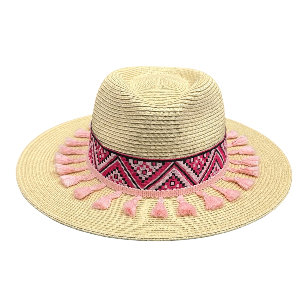 Main Character — handcrafted straw fedora by Left Turn Hat Co, front view
