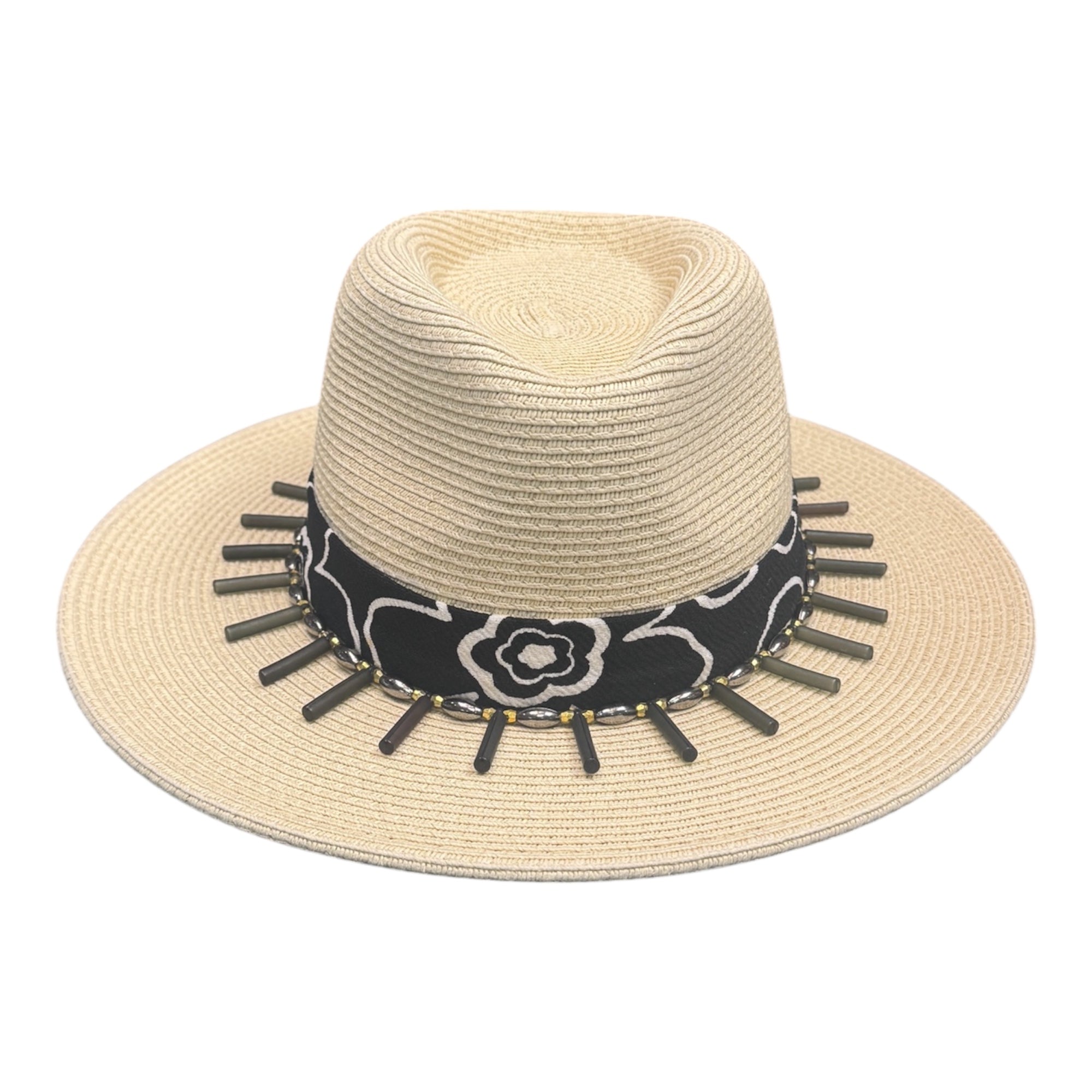 First Class — handcrafted straw fedora by Left Turn Hat Co, front view