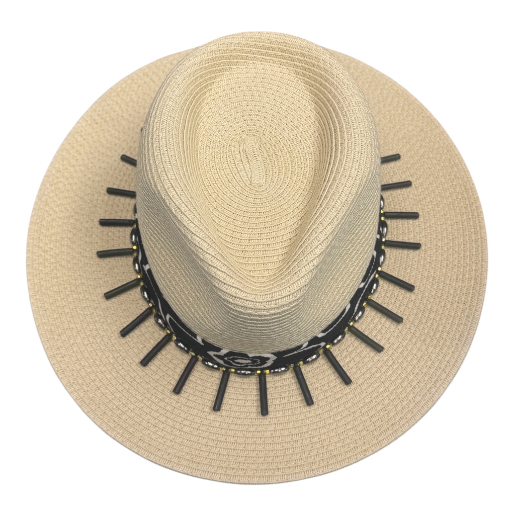 First Class — handcrafted straw fedora by Left Turn Hat Co, alternate angle
