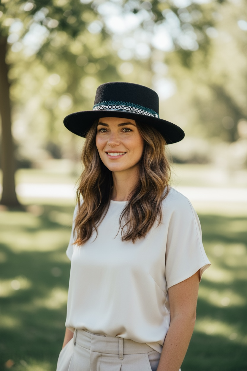 I Got That! — wool felt fedora by Left Turn Hat Co, band detail close-up