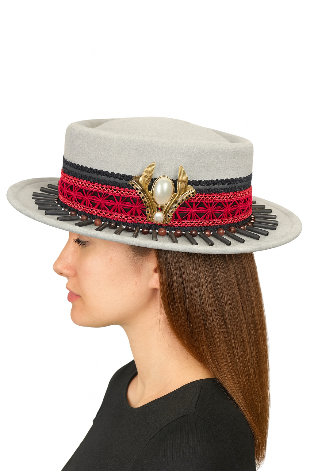 Just For You — wool felt fedora by Left Turn Hat Co, alternate angle