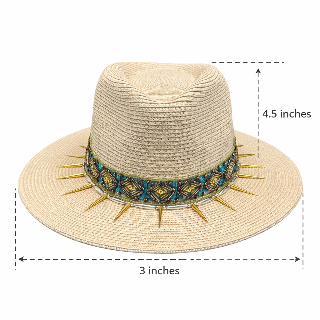 Sweet But Sharp — handcrafted straw fedora by Left Turn Hat Co, front view