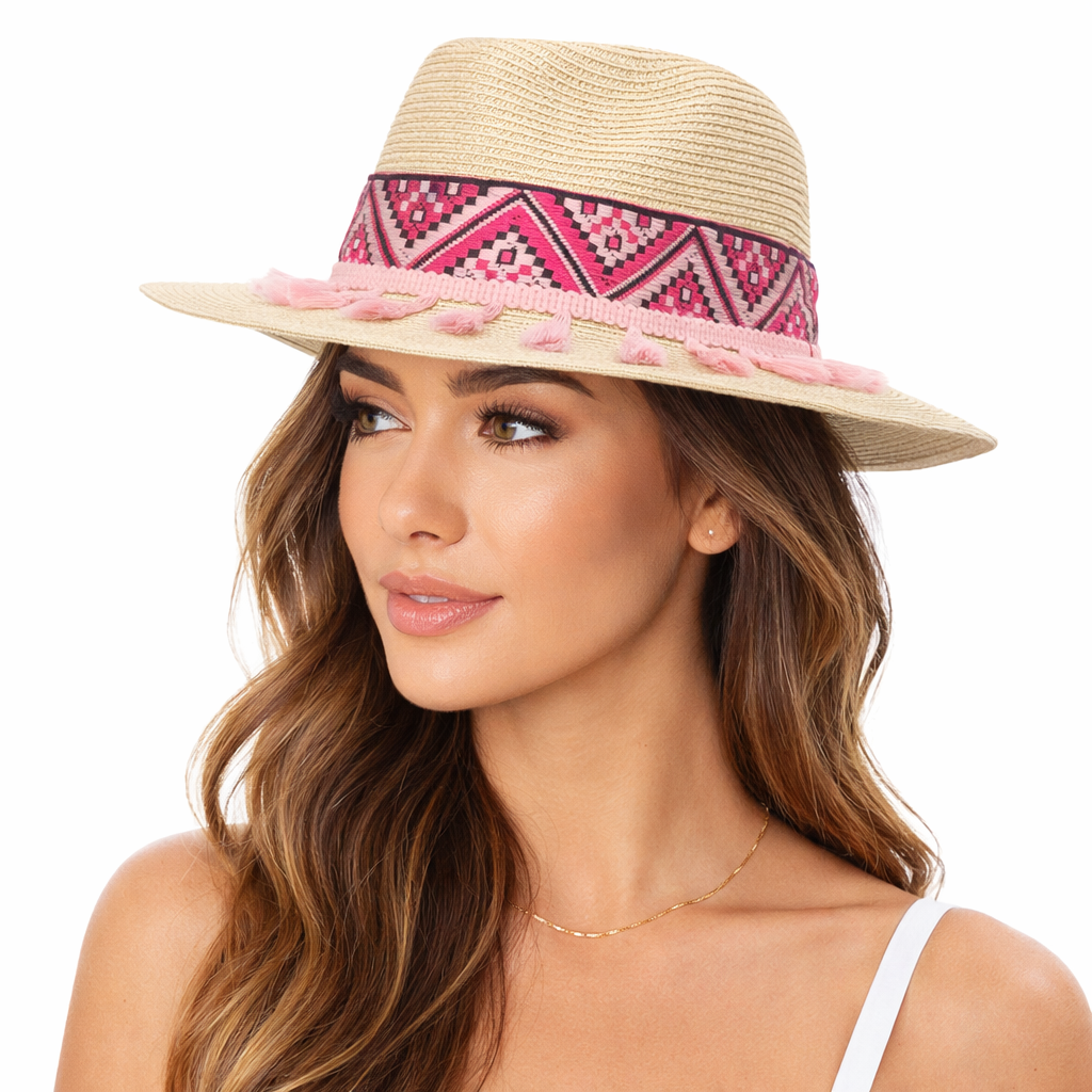 Main Character — handcrafted straw fedora by Left Turn Hat Co, side profile