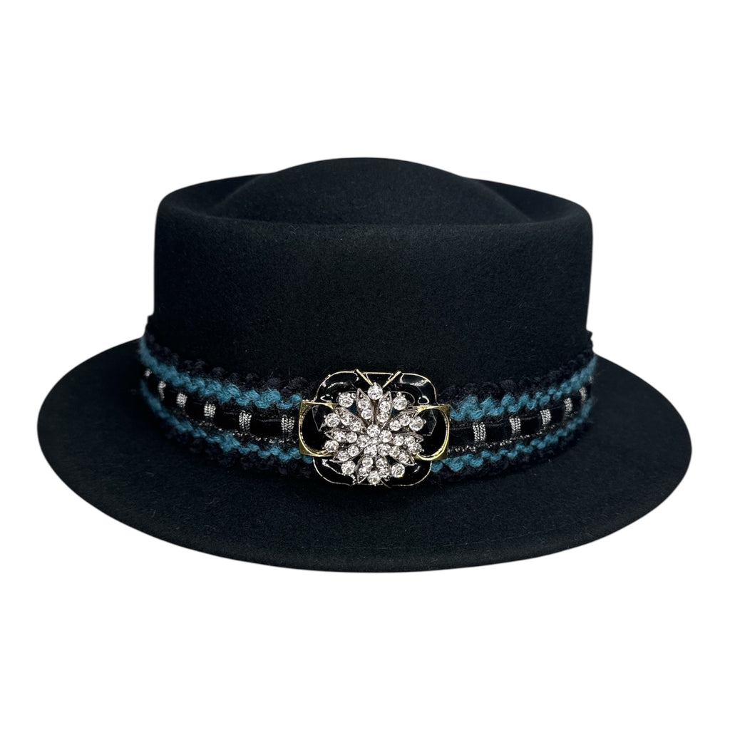 Better Late Than Never — wool felt fedora by Left Turn Hat Co, front view