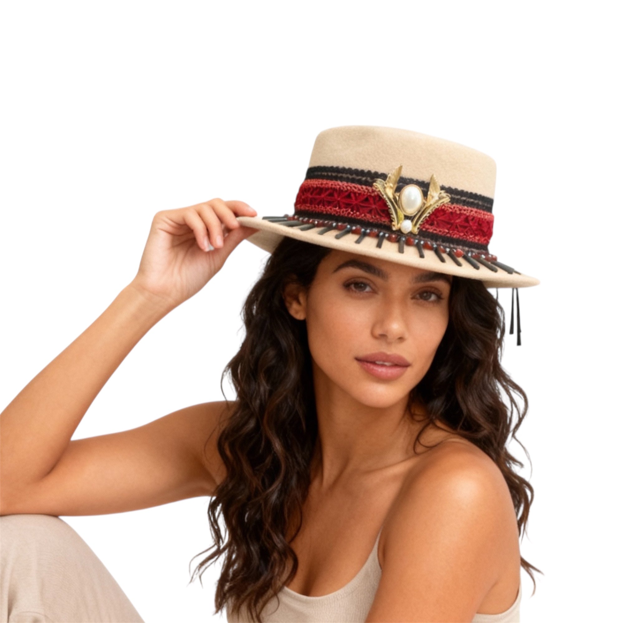 Just For You — wool felt fedora by Left Turn Hat Co, styled on model