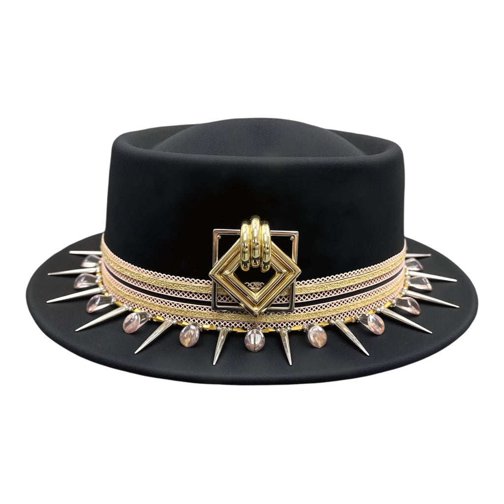 Light Up The Night — wool felt fedora by Left Turn Hat Co, front view