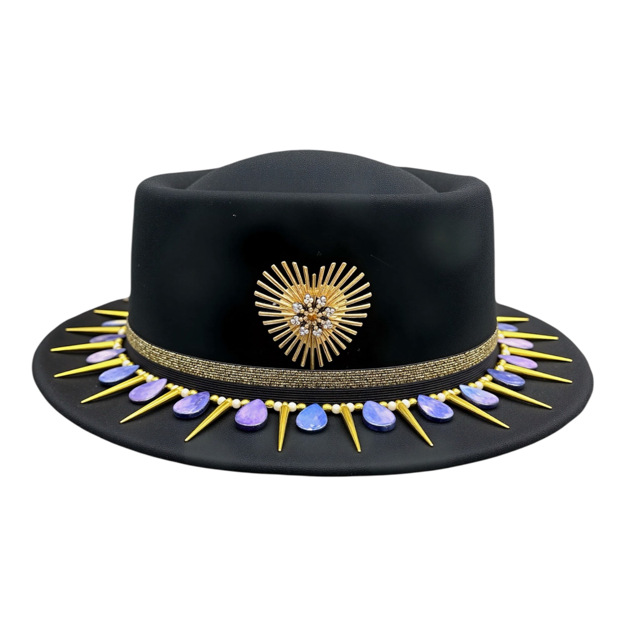 Drunk In Love — wool felt fedora by Left Turn Hat Co, front view