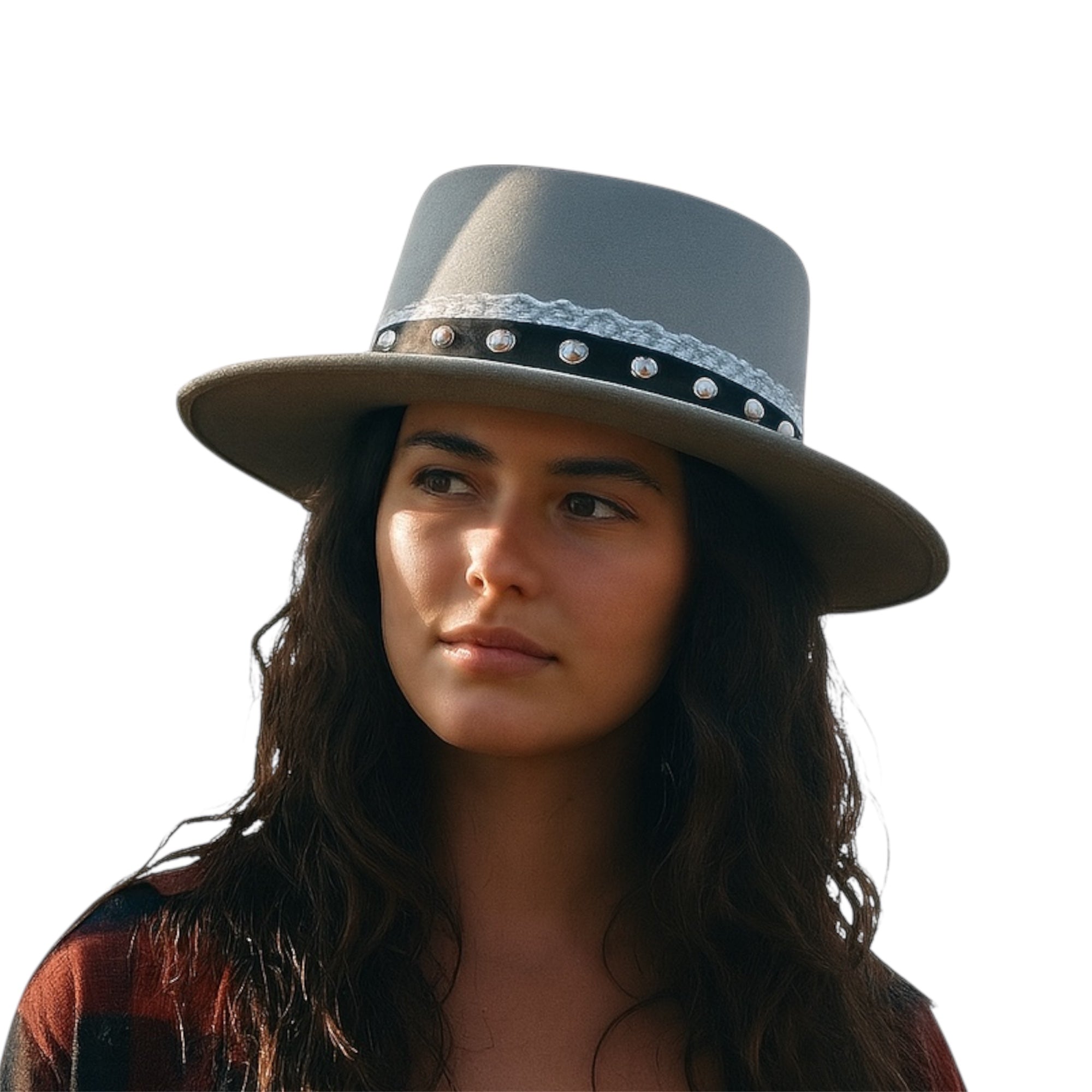 Wild Card — wool felt fedora by Left Turn Hat Co, styled on model
