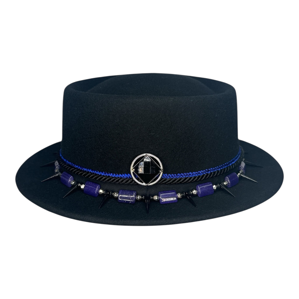 Zero Fear — wool felt fedora by Left Turn Hat Co, front view