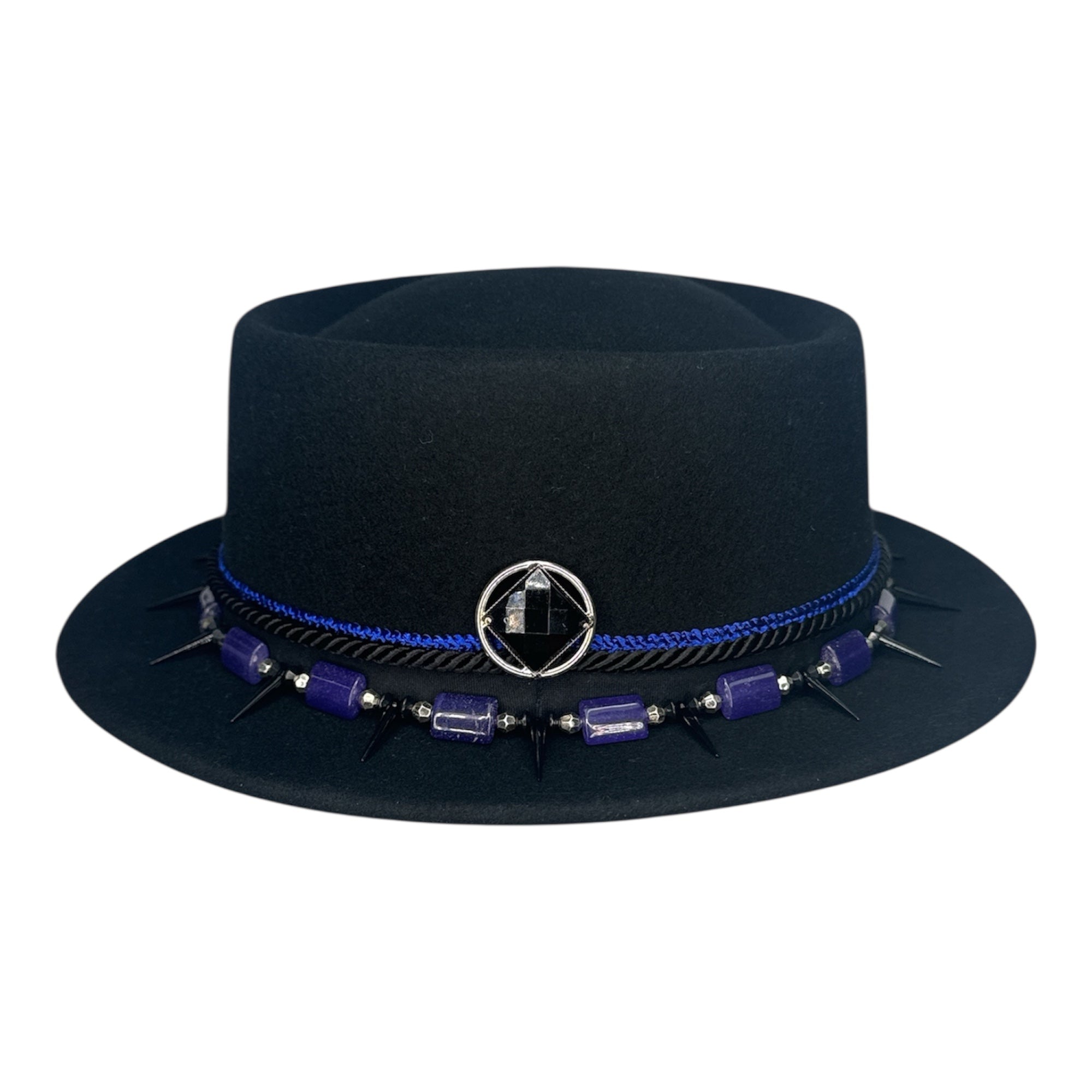 Zero Fear — wool felt fedora by Left Turn Hat Co, front view