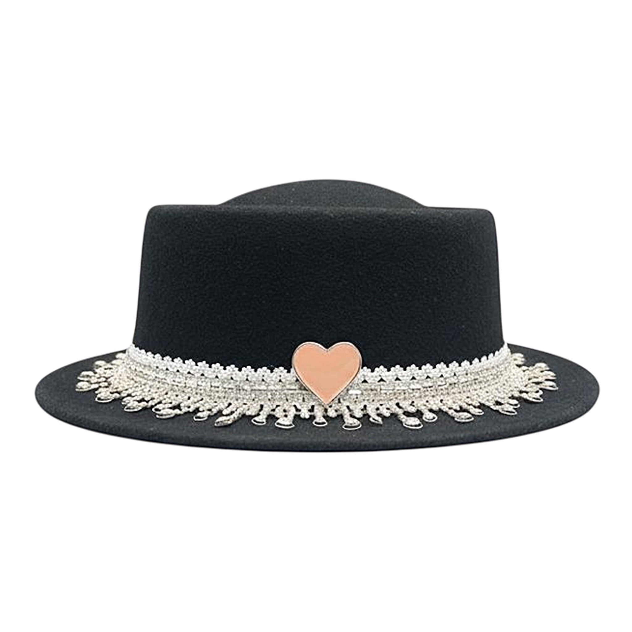 I'm All In! — wool felt fedora by Left Turn Hat Co, front view